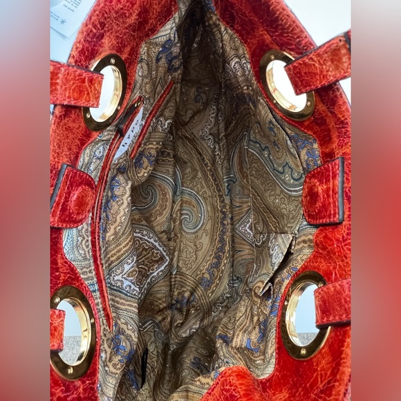 Leather burnt orange bag - Picture 3 of 3